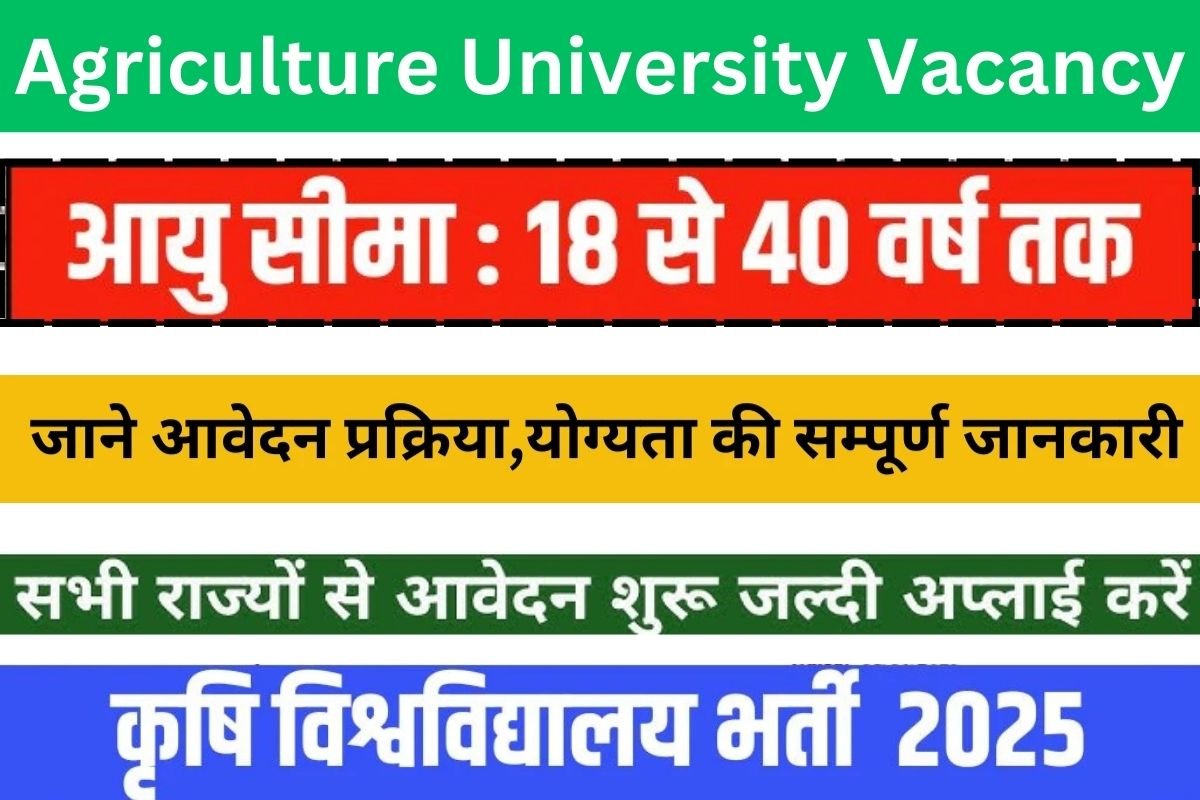 Agriculture University Vacancy