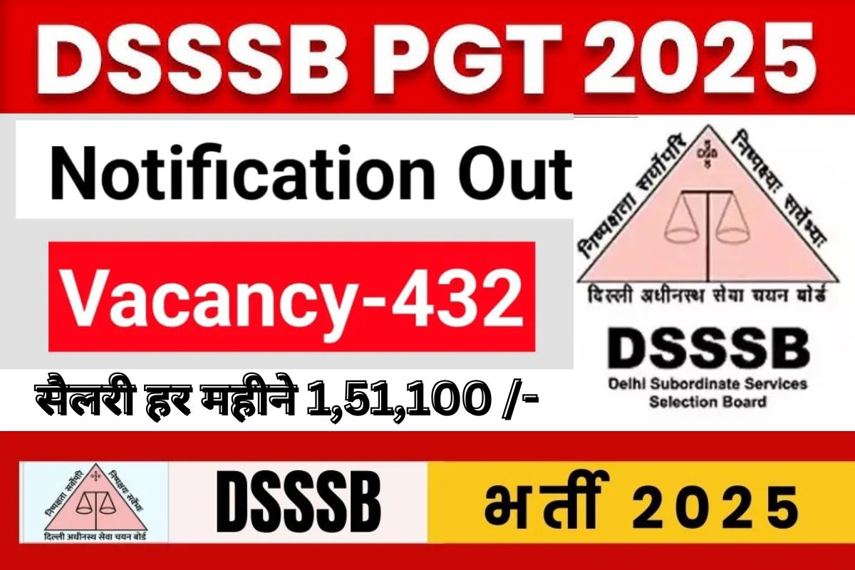 DSSSB PGT Teacher Vacancy 2025