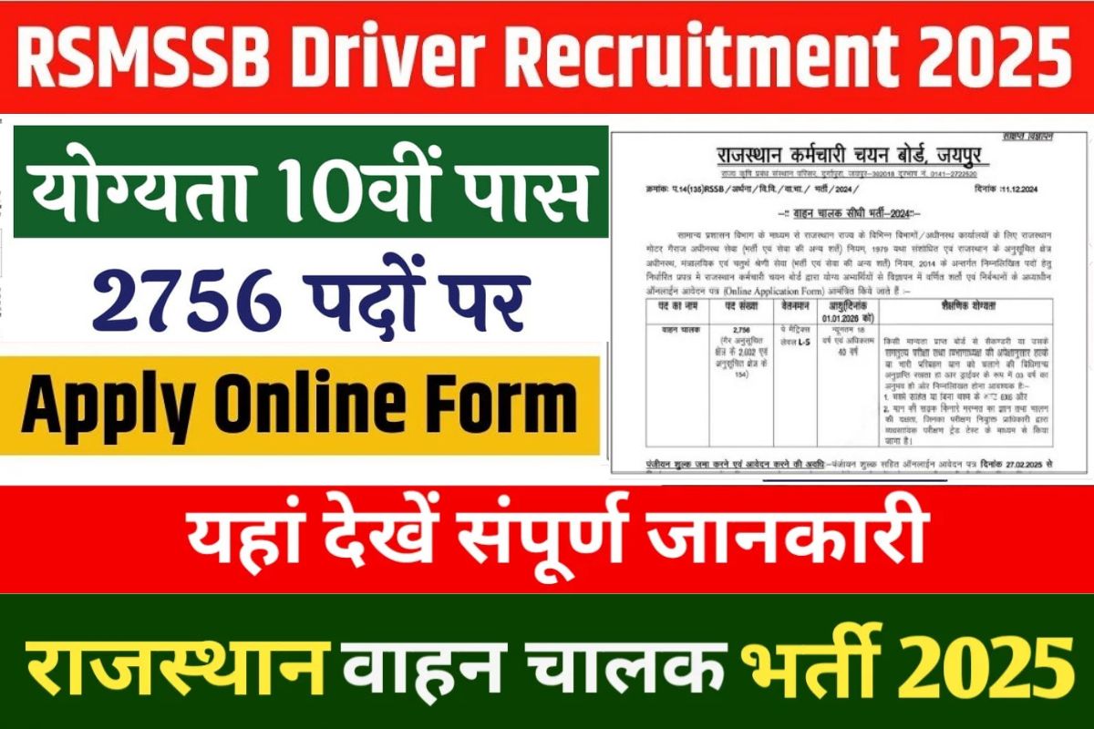 Rajasthan Driver Bharti 2025