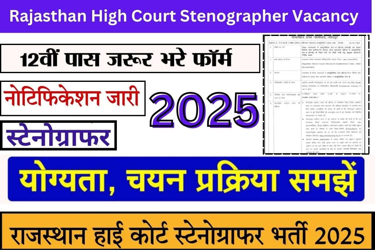 Rajasthan High Court Stenographer Bharti