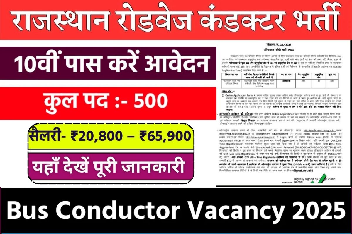 Rajasthan roadways conductor vacancy
