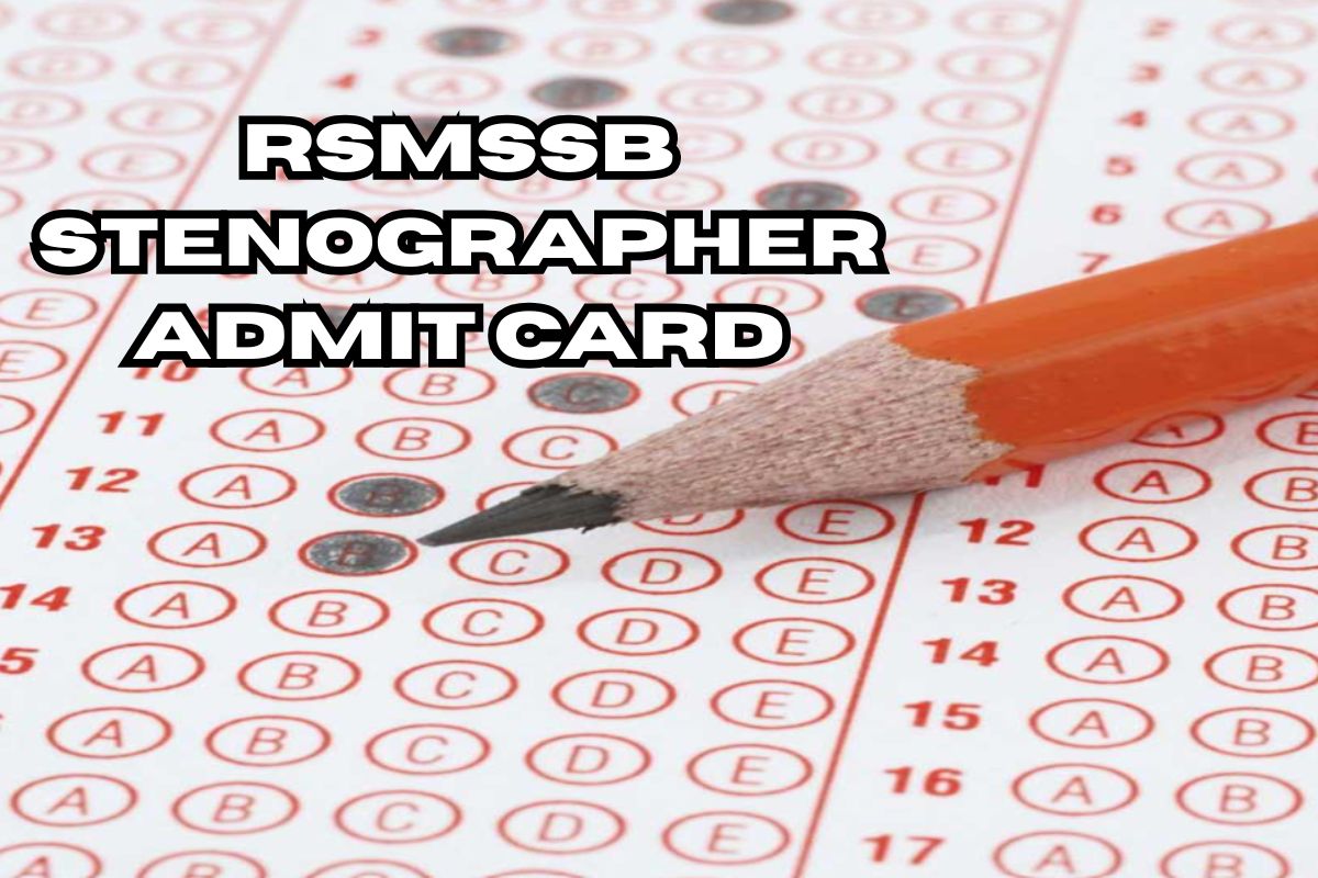 RSMSSB Stenographer Admit Card