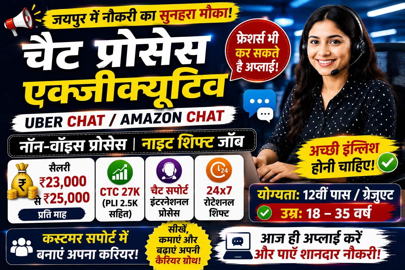 Chat Process Executive Job in Jaipur