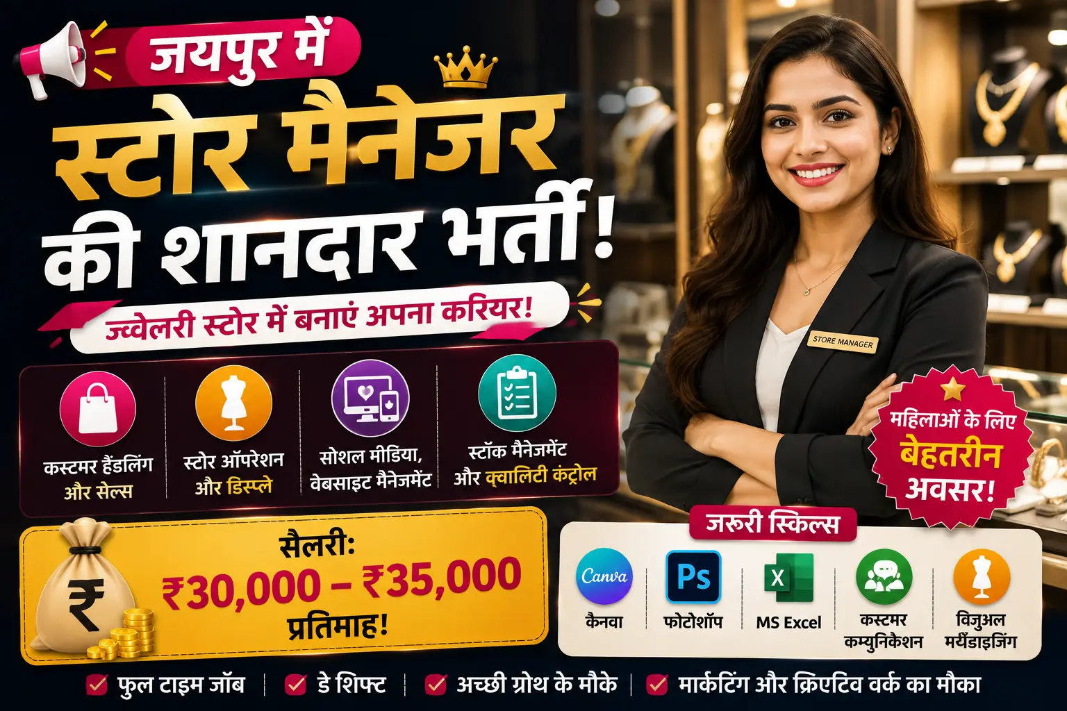 Retail Store Manager Job in Jaipur